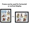 Americanflat 11x14 Collage Picture Frame - Displays Five 4x6 Photos at Once - Family Photo Collage Frame - Shatter Resistant Glass - Hanging Hardware for Horizontal or Vertical Display - Black